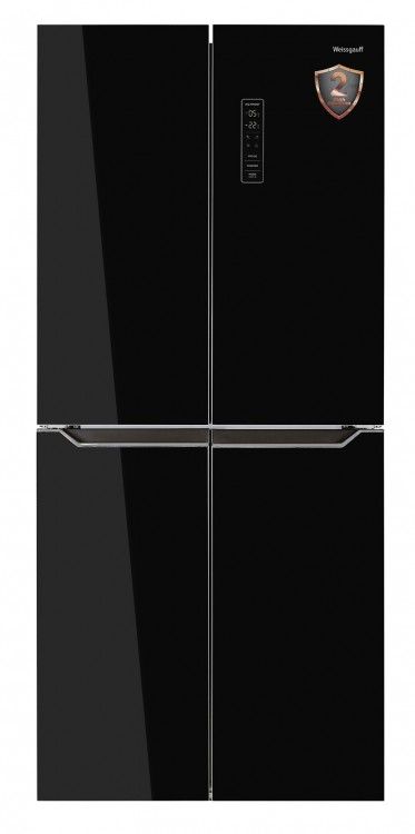 Холодильник Weissgauff WCD 486 NFB черный (трехкамерный)