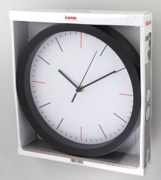 Часы настенные аналоговые Hama MaxR D25см белый