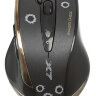 Мышь A4 V-Track F3 черный/золотистый оптическая (3000dpi) USB2.0 (6but)