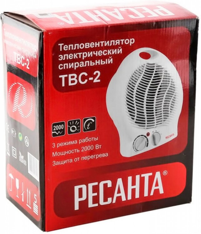 Тепловентилятор Ресанта ТВС-2 2000Вт белый