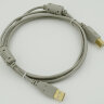 Кабель USB A(m) USB B(m) 1.8м феррит.кольца серый