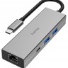 Разветвитель USB-C Hama H-200108 4порт. серый (00200108)
