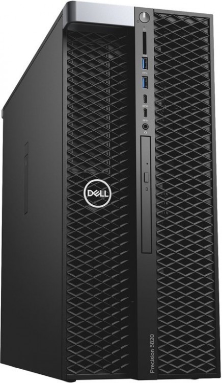 ПК Dell Precision T5820 MT Xeon W-2123 (3.6)/16Gb/SSD256Gb/DVDRW/Linux Ubuntu/GbitEth/950W/клавиатура/мышь/черный