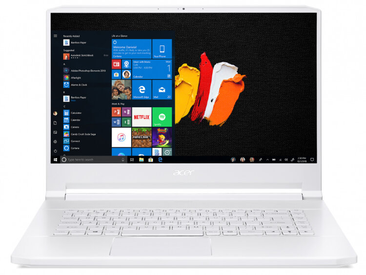Ноутбук Acer ConceptD 7 Pro CN715-71P-79QK Core i7 9750H/32Gb/SSD512Gb+512Gb/NVIDIA Quadro RTX 3000 6Gb/15.6"/IPS/UHD (3840x2160)/Windows 10 Professional 64/white/WiFi/BT/Cam/5500mAh