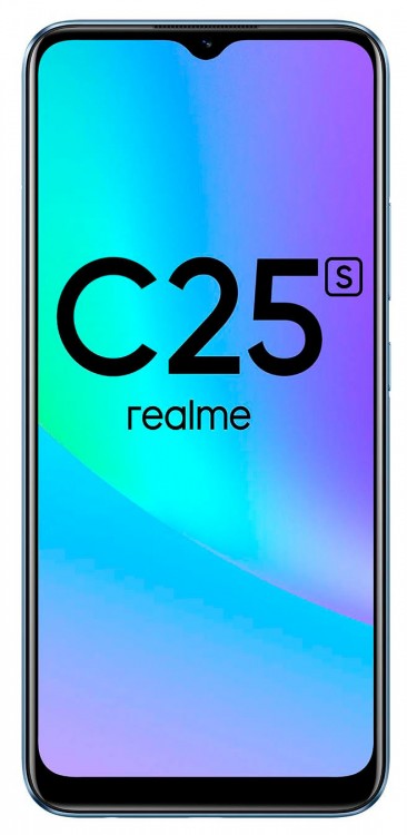 Смартфон Realme C25s 64Gb 4Gb синий моноблок 3G 4G 2Sim 6.5" 720x1600 Android 11 48Mpix 802.11 aх/b/g/n/ac NFC GPS GSM900/1800 GSM1900 TouchSc VidConf A-GPS microSD max256Gb