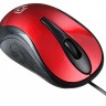 Мышь Oklick 385M черный/красный оптическая (1000dpi) USB для ноутбука (3but)