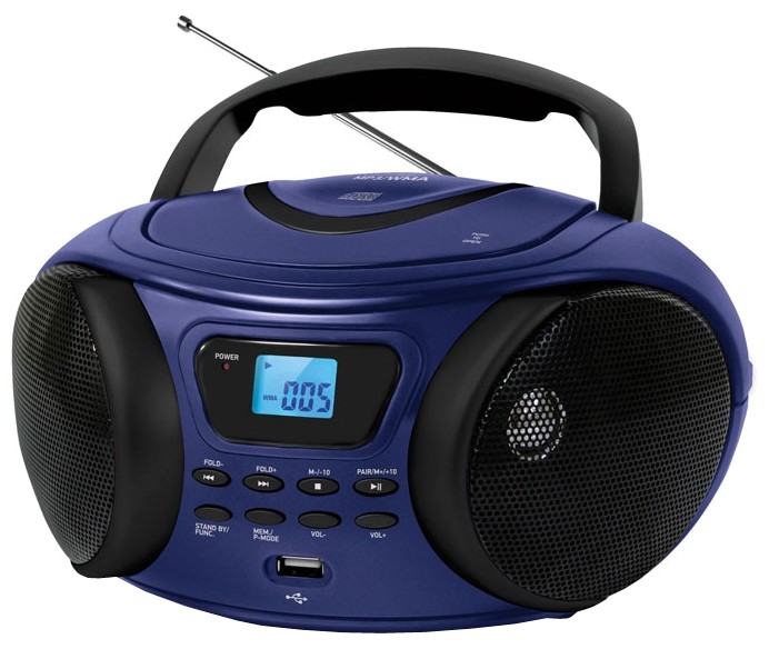 Аудиомагнитола BBK BX170BT синий 4Вт/CD/CDRW/MP3/FM(dig)/USB/BT