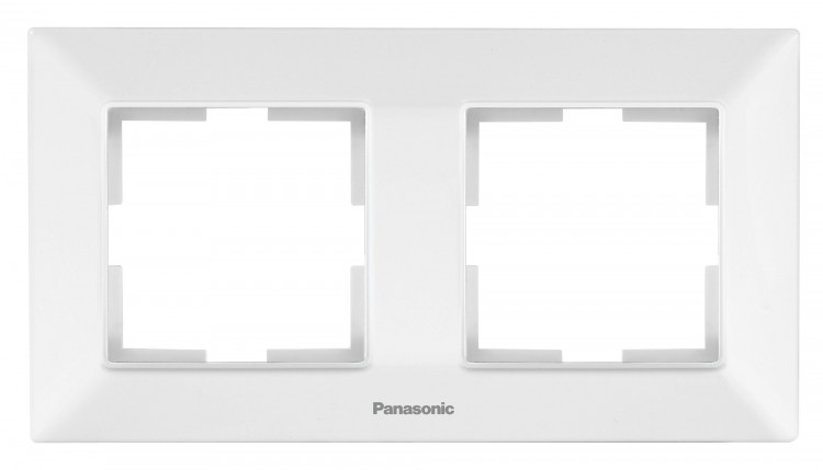 Рамка Panasonic Arkedia Slim WNTF08022WH-RU 2x горизонтальный монтаж пластик белый (упак.:1шт)