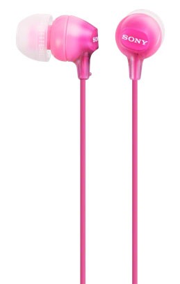 Наушники вкладыши Sony MDR-EX15LP 1.2м розовый проводные (в ушной раковине)