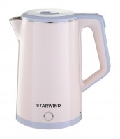 Чайник электрический Starwind SKS2062 1.7л. 1500Вт бежевый/серый (корпус: пластик)