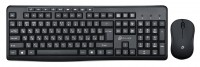 Клавиатура + мышь Оклик 225M клав:черный мышь:черный USB беспроводная
