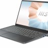 Ноутбук MSI Modern 14 B11MOU-863RU Core i7 1195G7 8Gb SSD512Gb Intel Iris Xe graphics 14" IPS FHD (1920x1080) Windows 10 dk.grey WiFi BT Cam