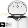Чайник электрический Kitfort КТ-629-1 1.5л. 1800Вт белый/серебристый (корпус: нержавеющая сталь/пластик)