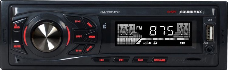 Автомагнитола Soundmax SM-CCR3122F 1DIN 4x40Вт