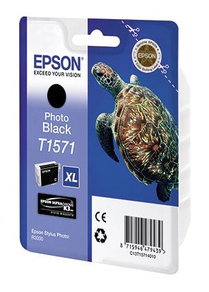Картридж струйный Epson T1571 C13T15714010 фото черный (25.9мл) для Epson St Ph R3000