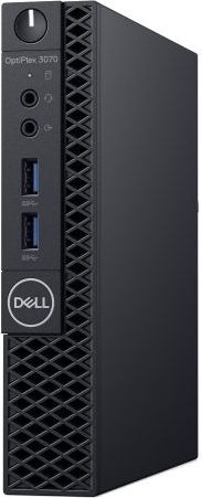 ПК Dell Optiplex 3070 Micro i3 9100T (3.1)/4Gb/500Gb 7.2k/UHDG 630/Windows 10 Professional/GbitEth/WiFi/BT/65W/клавиатура/мышь/черный