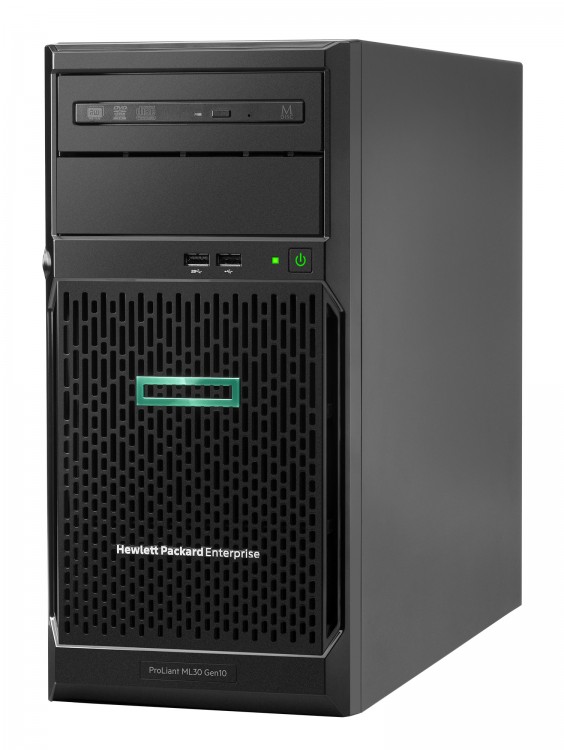 Сервер HPE ProLiant ML30 Gen10 1xE-2224 1x16Gb S100i 1G 2P 1x350W 4 LFF (P16929-421)