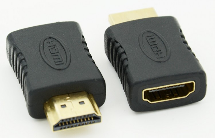 Адаптер аудио-видео HDMI (m)/HDMI (f) черный