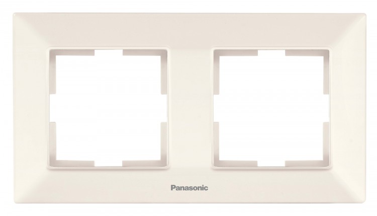 Рамка Panasonic Arkedia Slim WNTF08022BG-RU 2x горизонтальный монтаж пластик бежевый (упак.:1шт)