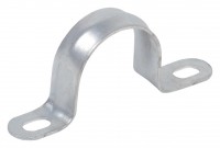 Скоба IEK CMAT11-19-010 двухлапковый 19мм оцинкованная сталь белый (упак.:10шт)