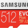 Флеш карта microSDXC 512Gb Class10 Samsung MB-MC512GA/RU EVO PLUS + adapter