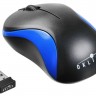 Мышь Oklick 605SW черный/синий оптическая (1200dpi) беспроводная USB (3but)