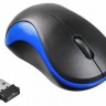 Мышь Oklick 605SW черный/синий оптическая (1200dpi) беспроводная USB (3but)