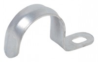 Скоба IEK CMAT10-19-010 однолапковый 19мм оцинкованная сталь белый (упак.:10шт)