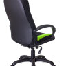 Кресло игровое Бюрократ VIKING-9/BL+SD черный/салатовый искусст.кожа/ткань