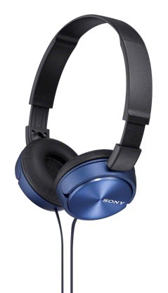 Наушники накладные Sony MDR-ZX310 1.2м синий проводные (оголовье)