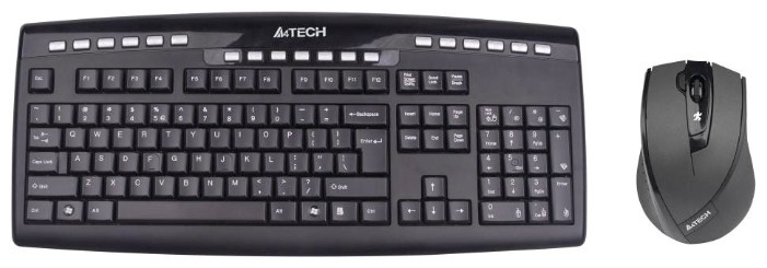 Клавиатура + мышь A4 9200F клав:черный мышь:черный USB 2.0 беспроводная Multimedia