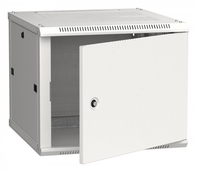 Шкаф коммутационный ITK (LWR3-09U66-MF) 9U 600x600мм пер.дв.металл 2 бок.пан. 90кг серый 200град. 600мм сталь