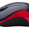 Мышь Oklick 115S черный/красный оптическая (1200dpi) USB для ноутбука (2but)