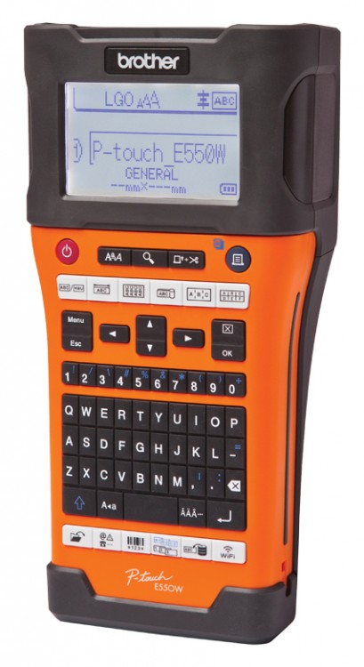 Принтер Brother P-touch PT-E550WVP переносной оранжевый/черный