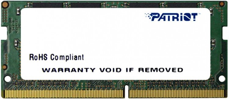 Память DDR4 4Gb 2400MHz Patriot PSD44G240082S RTL PC4-19200 CL17 SO-DIMM 260-pin 1.2В dual rank
