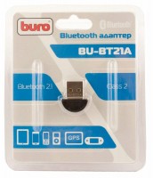 Адаптер USB Buro BU-BT21A Bluetooth 2.1+EDR class 2 10м черный