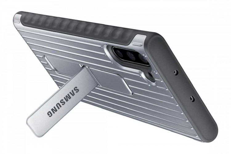Чехол (клип-кейс) Samsung для Samsung Galaxy Note 10 Protective Standing Cover серебристый (EF-RN970CSEGRU)
