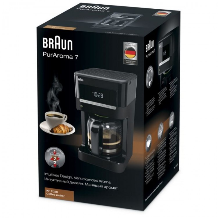 Кофеварка капельная Braun KF7020 1000Вт черный