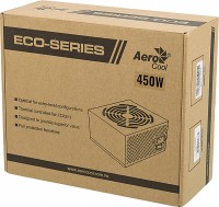 Блок питания Aerocool ATX 450W ECO-450 (24+4pin) 120mm fan 2xSATA RTL