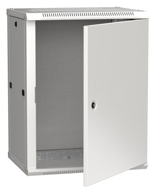 Шкаф монтажный ITK LINEA W (LWR3-12U64-MF) настенный 12U 600x450мм пер.дв.металл 90кг серый 350мм 29кг 200град. IP20 IK10 сталь