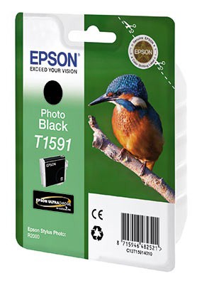 Картридж струйный Epson T1591 C13T15914010 фото черный (17мл) для Epson St Ph R2000