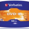 Диск DVD-R Verbatim 4.7Gb 16x Cake Box (50шт) (43548)