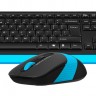 Клавиатура + мышь A4 Fstyler FG1010 клав:черный/синий мышь:черный/синий USB беспроводная Multimedia