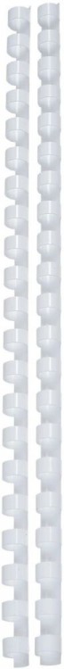 Пружины для переплета пластиковые Fellowes d=10мм 41-55лист A4 белый (25шт) CRC-53308 (FS-53308)