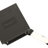 Шкаф серверный Hyperline (TWB-1245-GP-RAL9004) настенный 12U 600x450мм пер.дв.стекл 2 бок.пан. 60кг черный IP20 сталь
