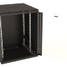 Шкаф серверный Hyperline (TWB-1245-GP-RAL9004) настенный 12U 600x450мм пер.дв.стекл 2 бок.пан. 60кг черный IP20 сталь