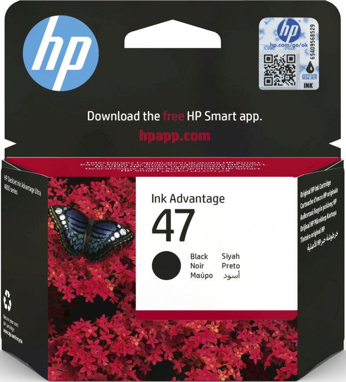 Картридж струйный HP 47 6ZD21AE черный (1300стр.) (2мл) для HP DJ IA Ultra 4828