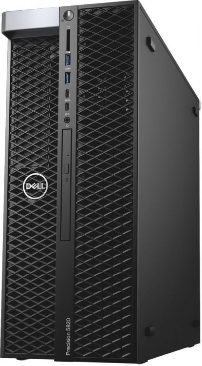 ПК Dell Precision T5820 MT Core i9 10920X (3.5)/32Gb/2Tb 7.2k/SSD512Gb/RTX A5000 24Gb/DVDRW/Windows 10 Professional/GbitEth/клавиатура/мышь/черный