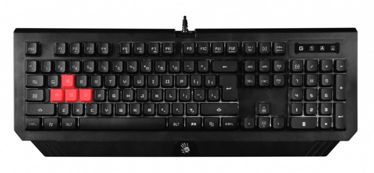 Клавиатура A4 Bloody B125N черный USB Multimedia for gamer LED