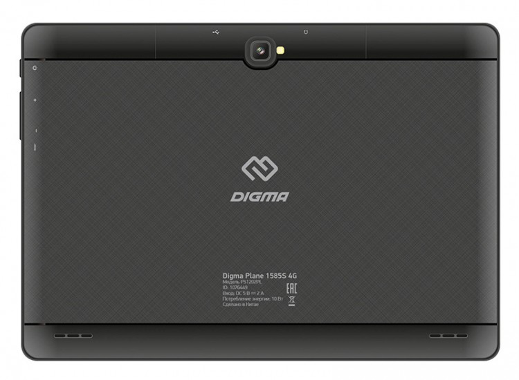 Планшет Digma Plane 1585S 4G SC9832E (1.3) 4C/RAM1Gb/ROM8Gb 10.1" IPS 1280x800/3G/4G/Android 8.1/черный/2Mpix/0.3Mpix/BT/GPS/WiFi/Touch/microSD 128Gb/minUSB/5000mAh